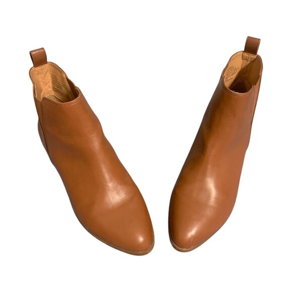 J Crew Factory Brown Rory Leather Heeled Boots - Women's Size 8 - Picture 3 of 5